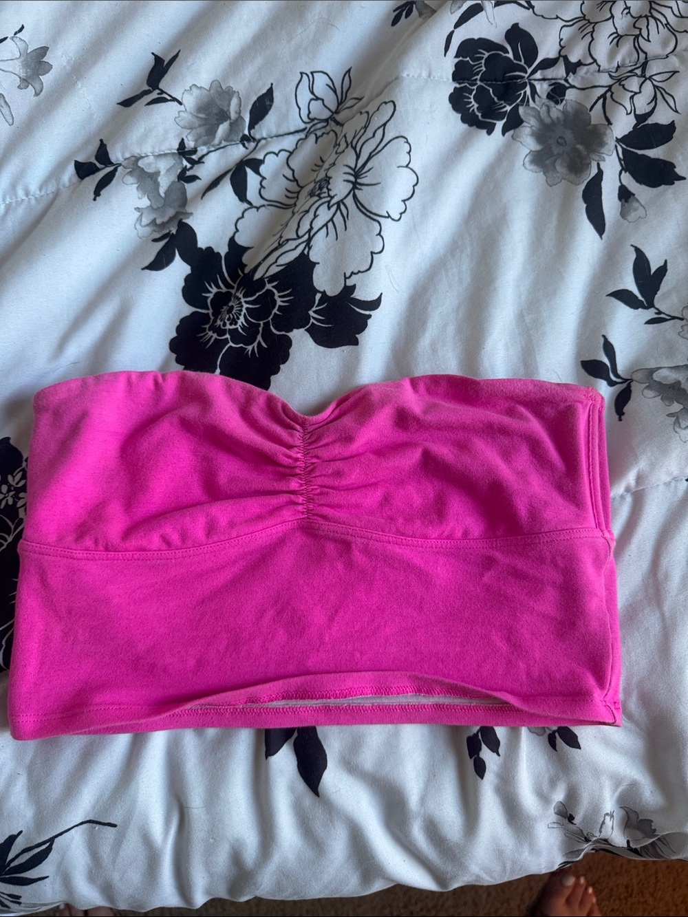 PINK Victoria's Secret Bright Hot Pink Strapless Bandeau
